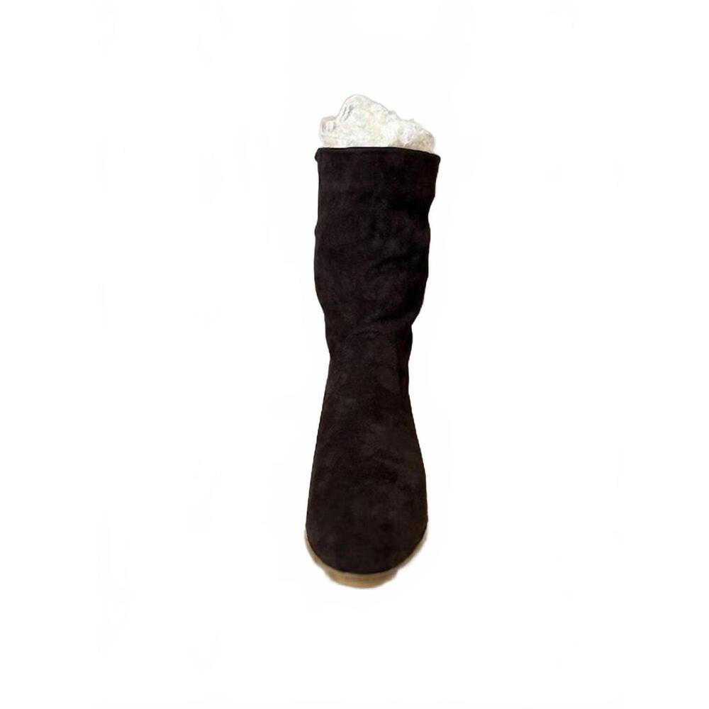 NEW CORKYS FOOTWEAR women's wicked slouch ankle faux suede boots in chocolate - Picture 4 of 6